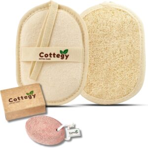1PC Cottegy Egyptian 100% Natural Loofah Exfoliating Scrubber