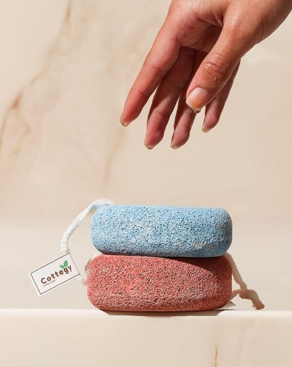 2-Pack Cottegy Natural Foot Pumice Stone for Feet - Image 6