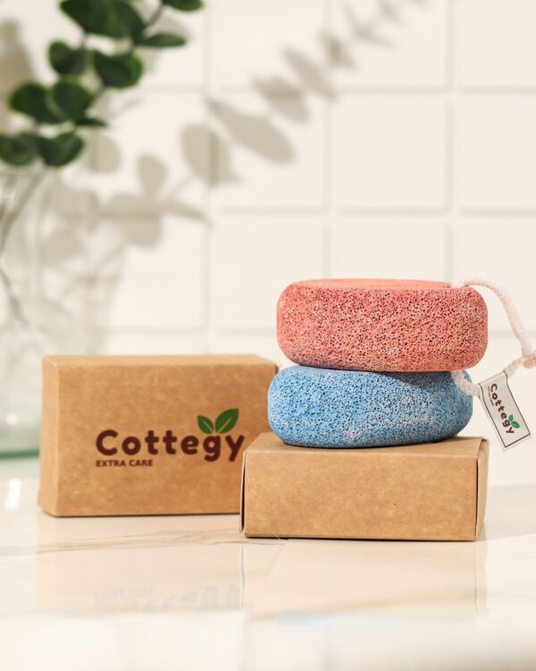 2-Pack Cottegy Natural Foot Pumice Stone for Feet - Image 4