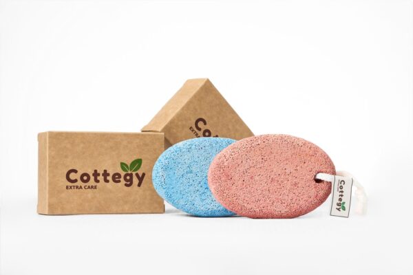 2-Pack Cottegy Natural Foot Pumice Stone for Feet - Image 2